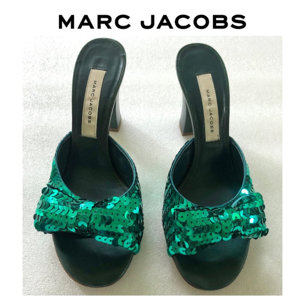 Vintage Marc Jacobs Sequin Slides with Bow